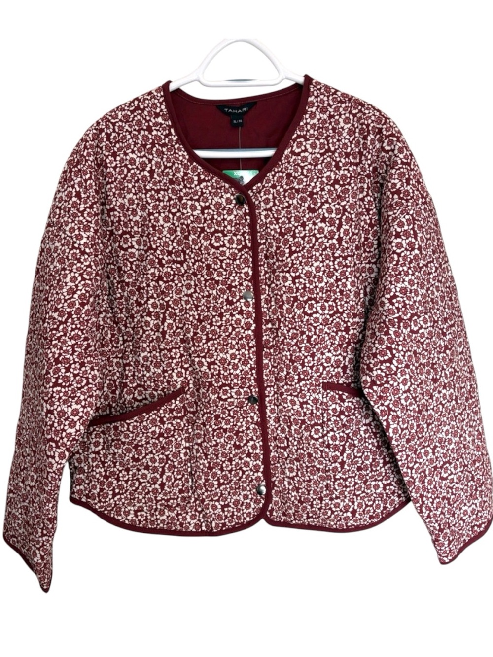 Tahari Floral Quilted Jacket NWT Size XL